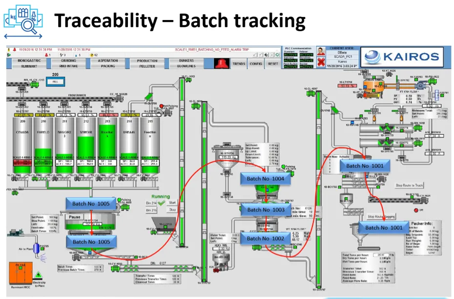Traceability – batch tracking — AutoMill product screen