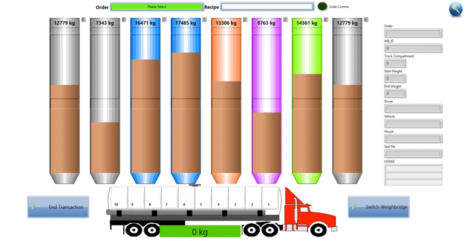 AutoMill Dispatch screen
